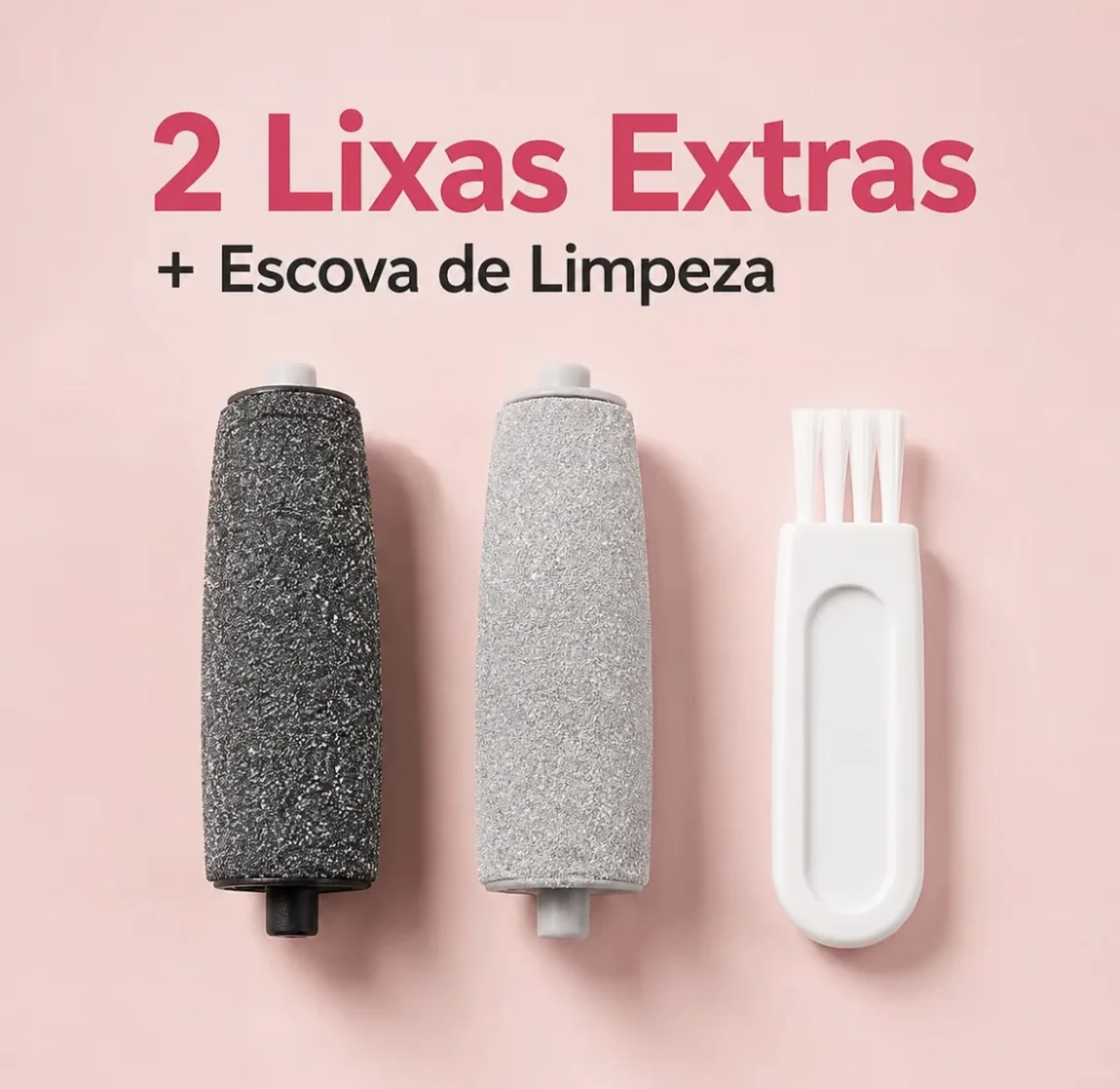 Duas lixas e escova